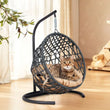 Cat Swing Bed with Stand – Indoor Hanging Egg Chair with Cushion, Rattan Wicker Style Swinging Pet Bed for Cats & Small Dogs