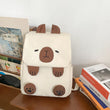 Kawaii Capybara Backpack for Women – Adjustable Strap School & Travel Bookbag with Zipper Closure