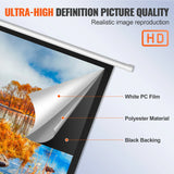 SucceBuy Electric Motorized Projector Screen – 100″ 16:9 Wall-Mounted HD Screen for 4K/1080p Home Theater