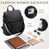 Ravuo Vegan Leather Convertible Backpack Purse — Multi-Style Women’s Travel & Everyday Shoulder Bag
