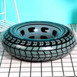 Black Wheel Tire Inflatable Pool Float – Adult PVC Swim Tube for Summer Water Activities & Relaxation