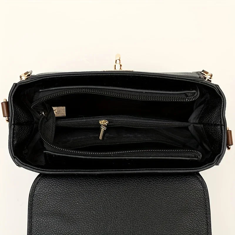 Women’s PU Leather Small Handbag – Fashion Shoulder & Crossbody Bag with Top Handle, Designer Daily Shopping Pouch
