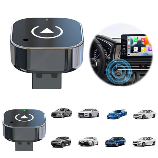 2-in-1 Wireless CarPlay & Android Auto Adapter – Smart USB Dongle with Auto-Connect Plug & Play for Factory Wired Cars