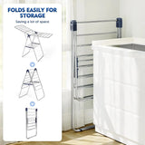 Adjustable Gullwing Foldable Clothes Drying Rack – Height-Adjustable Wings, Indoor & Outdoor Laundry Stand