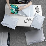 100 Pack White Courier Mailing Bags – Self-Seal Plastic Packaging Pouches, Durable Express Storage & Shipping Envelopes