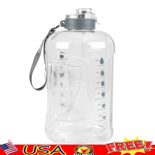 128oz Large Capacity Water Bottle with Dual Lid – Lightweight Insulated Hydration Jug for Camping & Sports