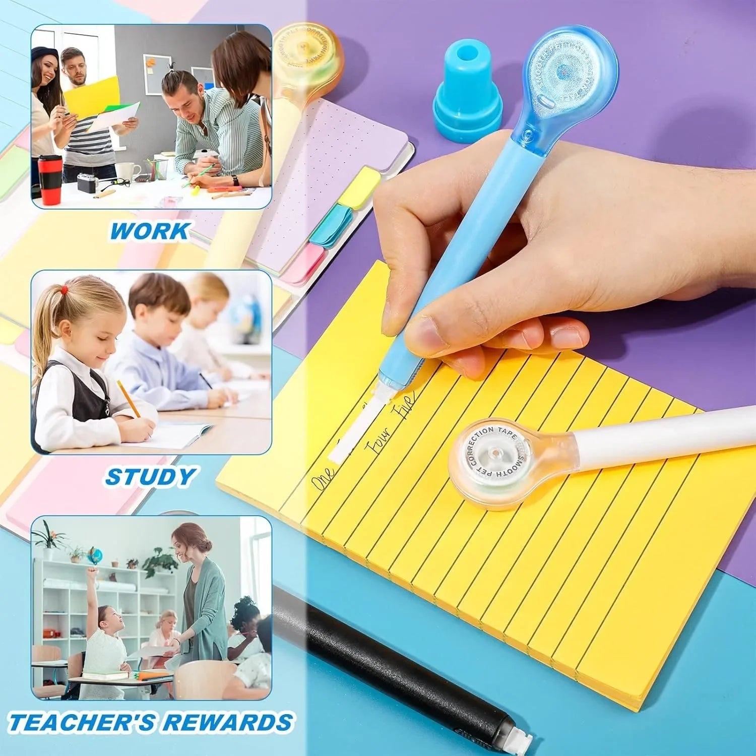 10-Pack Correction Tape Pens – 0.2″ × 236″ School & Office Supplies