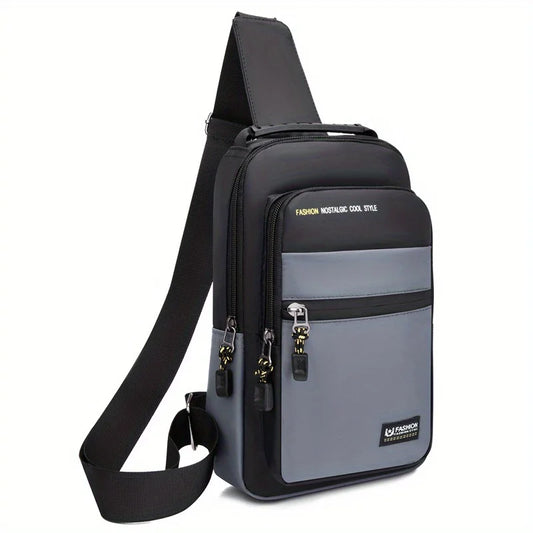 Men’s Casual Oxford Crossbody Sling Bag – Fashion Sports Travel Shoulder Bag with Lightweight Design for Daily Use