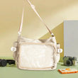 Women “ITA” Bag Japanese-Style Clear Window Shoulder Purse – Multi-Pocket Adjustable Strap Chic Hobo Bag