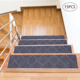 15-Pack Non-Slip Carpet Stair Treads – Washable Stair Runner Mats with Non-Skid Backing (8×30 Inches)