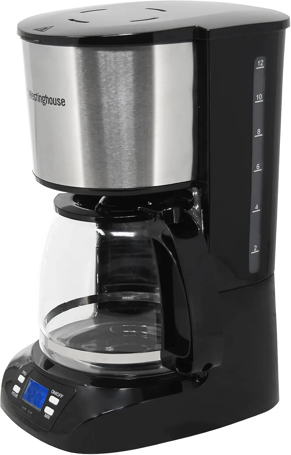 220V 12-Cup Digital Programmable Coffee Maker – Permanent Filter, Hot Plate, Not for USA Use