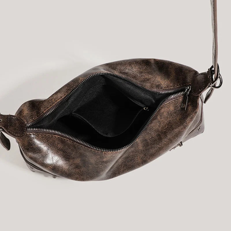 2025 New Design PU Leather Baguette Bag – Fashion Handbag & Crossbody with Zipper Closure for Daily Use 👜✨