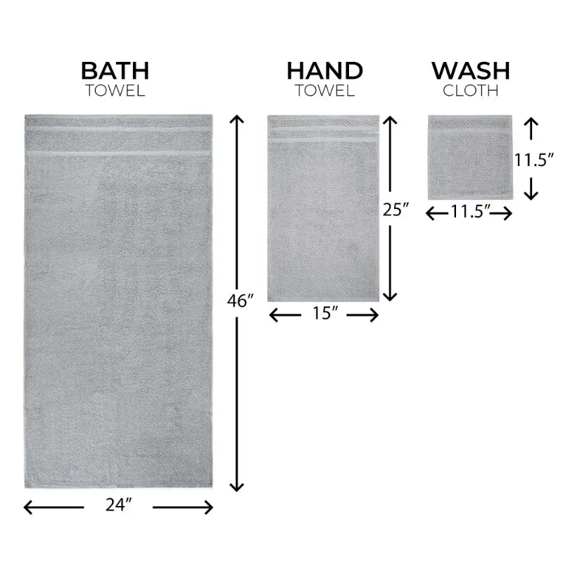 10-Piece Grey Towel Set – Ultra Soft, Durable & Absorbent Bath Towels for Home, Spa & Travel 🛁✨