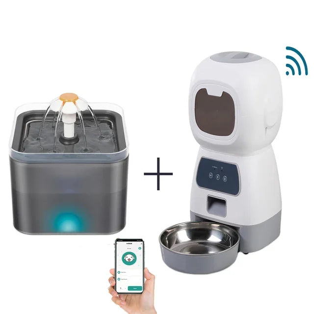 Automatic Pet Feeder with WiFi App – 3.5L Programmable Cat & Dog Food Dispenser with Stainless Steel Bowl