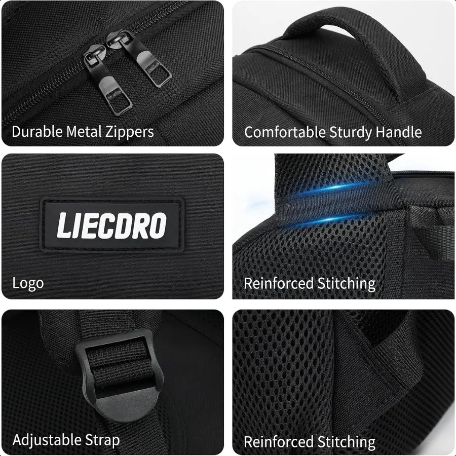 Men’s 15.6" Laptop School Backpack — USB Charging Travel Bag for Boys & Teens