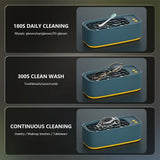 Ultrasonic Cleaning Machine – 3-Gear 360° Cleaning, 45 kHz With 500 ml Tank for Glasses, Braces, Combs, Razors & Makeup Brushes