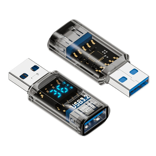 Digital LED Display USB to Type-C Adapter – 10Gbps Fast Data & 60W Charging Converter for Phones, Laptops & Tablets