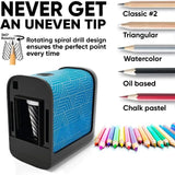 Kids & Office Electric Pencil Sharpener – Battery-Powered Dual Slots for Standard & Colored Pencils ✏️⚡