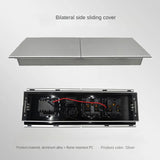 Embedded Desktop Socket – Hidden Office Desk Power Strip with Sliding Cover, 2 AC Outlets + HDMI, Network & USB Ports