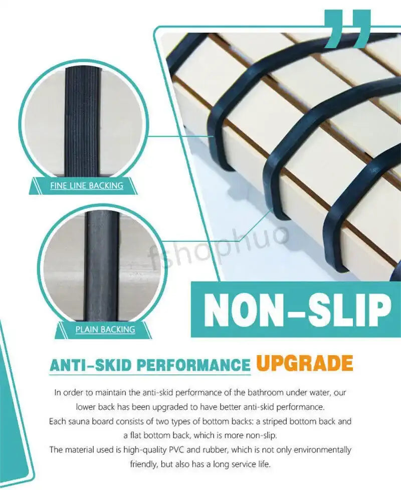 Premium Non-Slip PVC Bath & Shower Mat – Anti-Bacterial Floor Pad for Bathroom (Grey)