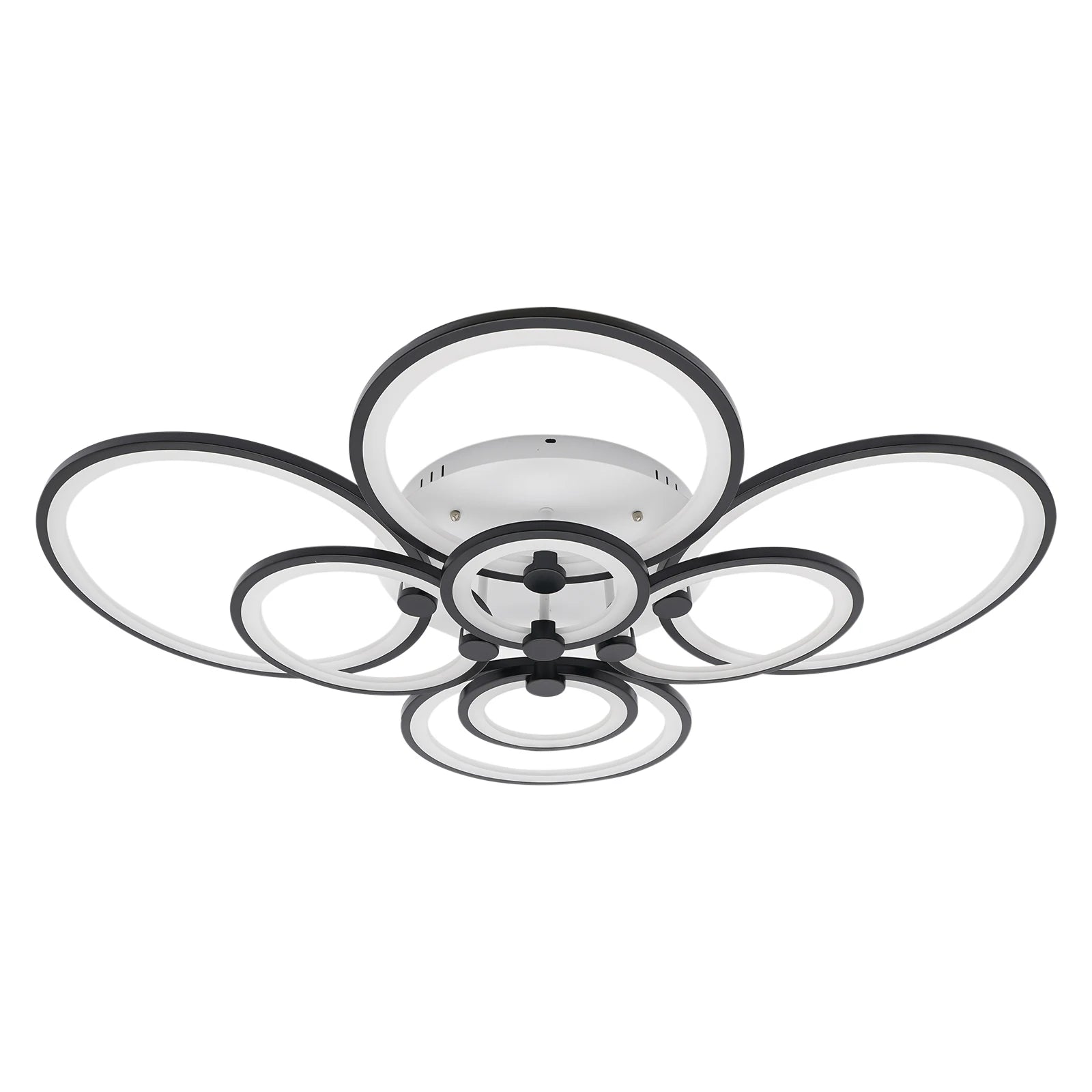 Modern 8-Head LED Ceiling Chandelier – Dimmable Pendant Light with Remote, Iron Base & Acrylic for Living Room 💡🏠