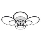 Modern 8-Head LED Ceiling Chandelier – Dimmable Pendant Light with Remote, Iron Base & Acrylic for Living Room 💡🏠