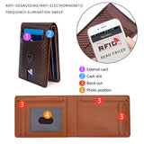 Slim RFID Leather Wallet for Men – Minimalist Bifold with Money Clip & Front Pocket Card Holder for Urban Professionals