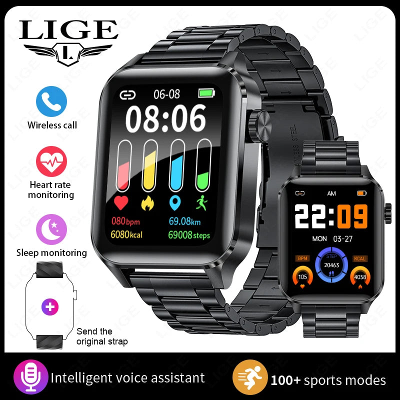 LIGE 1.85” HD Smart Watch for Women – Bluetooth Call, Fitness & Health Monitor Bracelet, Elegant Ladies Smartwatch