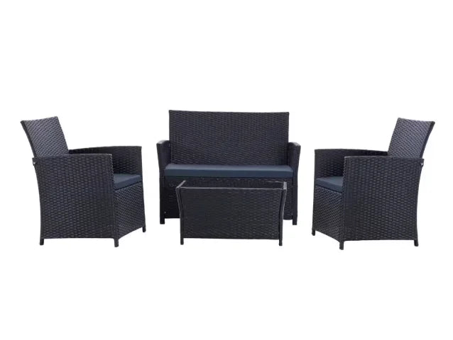 “Patio Furniture Set with Cushions – Outdoor Sofa, Chairs & Tea Table for Garden, Deck & Summer Relaxation”