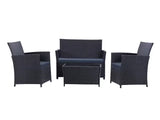 “Patio Furniture Set with Cushions – Outdoor Sofa, Chairs & Tea Table for Garden, Deck & Summer Relaxation”