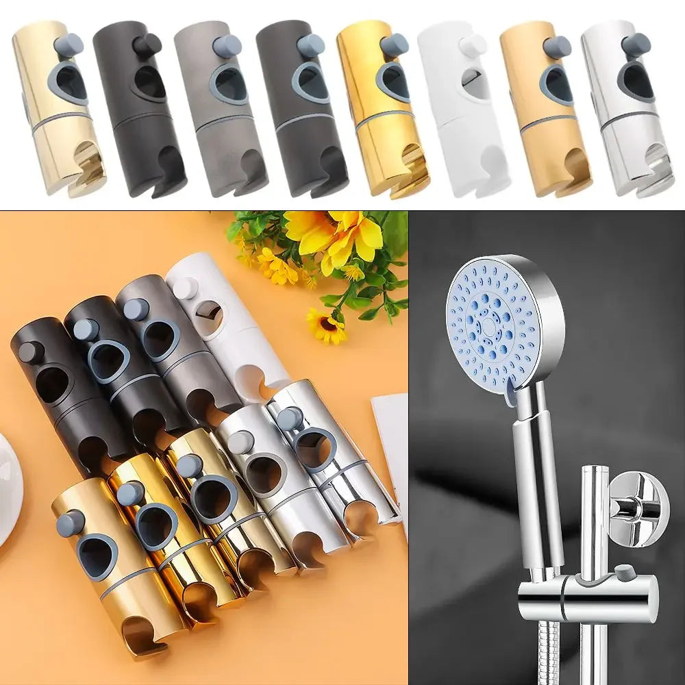Adjustable Shower Rail Head Slider Holder – ABS Replacement Bracket for Shower Rail