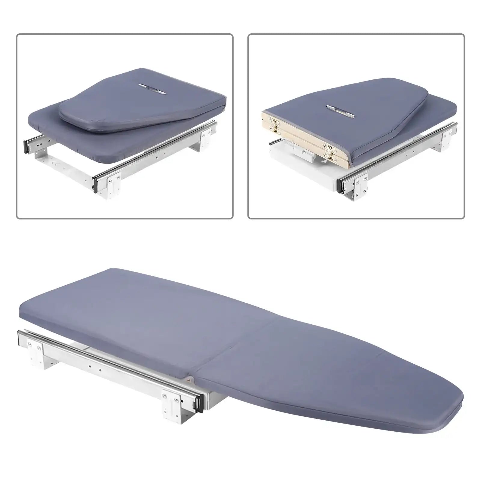 Foldable Ironing Board – Cabinet Mount Push & Pull Ironing Table with Sturdy Metal Frame, Space-Saving Gray Design (80 × 29.5cm / 31.5 × 11.6in)