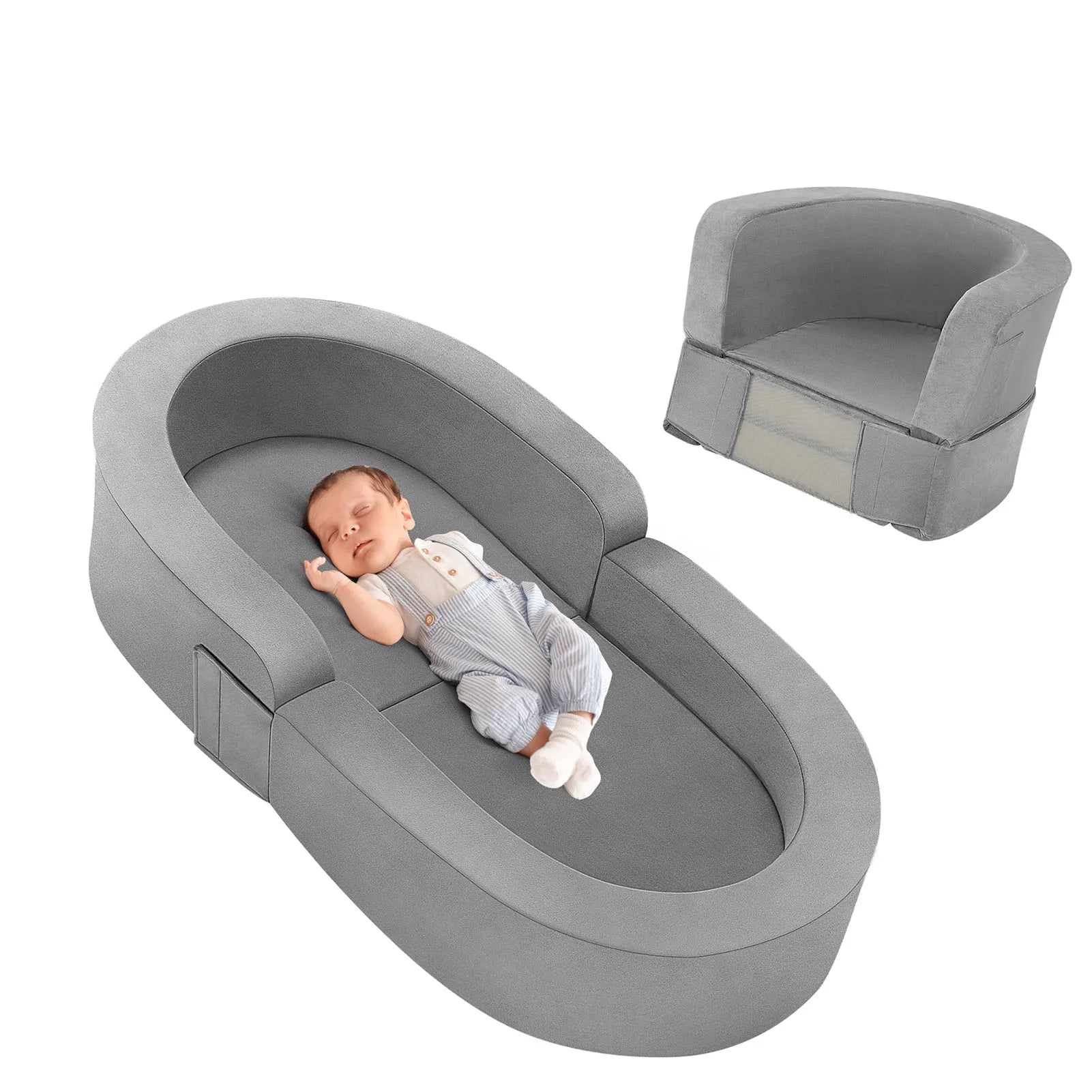 Portable Toddler Sofa Bed 🛏️ – 2-in-1 Foldable Baby Sofa & Play Bed – Comfort & Safety for Kids