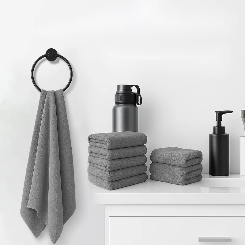4-Piece Hotel-Grade Bamboo-Cotton Towel Set – Ultra-Absorbent Luxury Bath & Face Towels