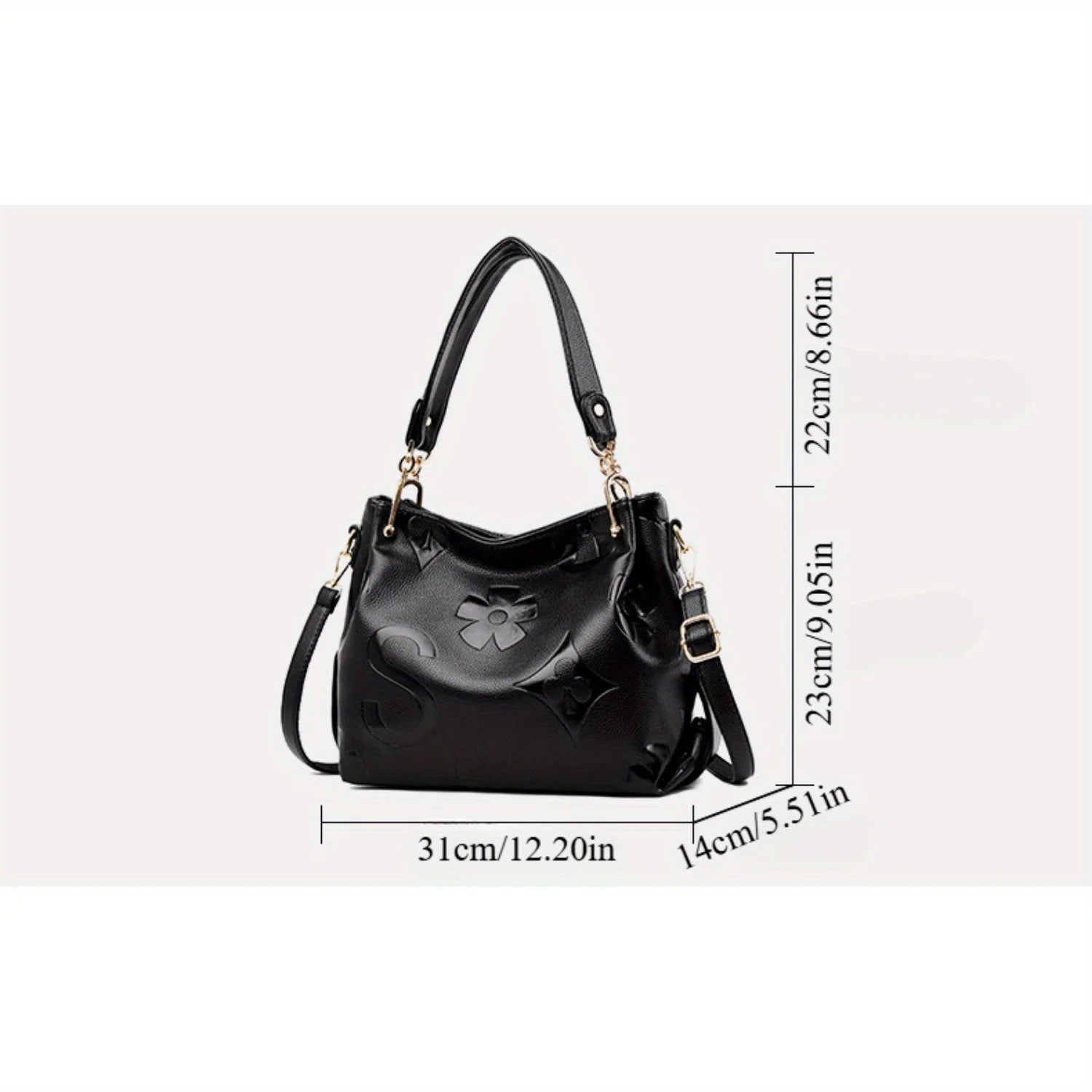 Women’s Large-Capacity Retro Tote Bag – Single Shoulder Crossbody Convertible Commuter Bag