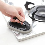 Reusable Emery Magic Sponge & Brush – Kitchen Cleaning Tool for Pots, Rust, Grease & Tough Stains 🎯 Reusable Emery Magic Sponge & Brush