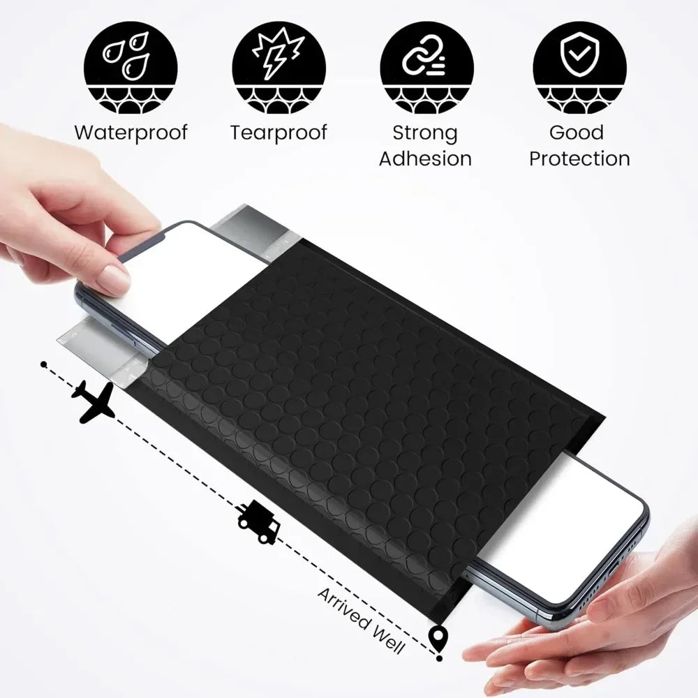 200 Pack Waterproof Padded Envelopes – 4″×8″ Self-Seal Foam Mailers for Secure Shipping & Packaging