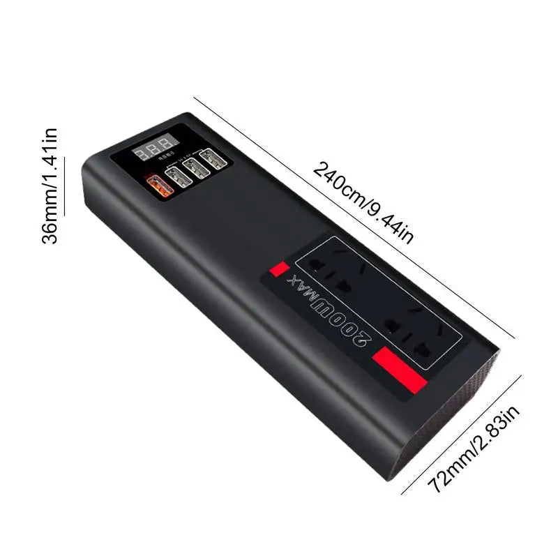 Car Power Inverter – Car Charger Adapter & Plug Converter with AC Outlet for Travel and Road Use