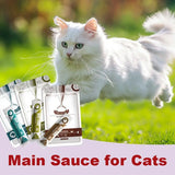 Cat Strips Wet Food 13g × 8pcs – Cod, Tuna & Beef Cat Snacks with Protein & DHA, Tasty Cat Supplement for Healthy Coat