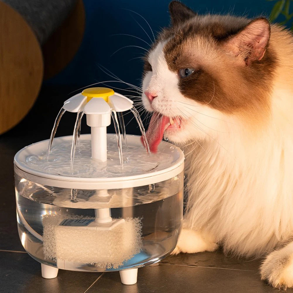 1200ml Automatic Cat Water Fountain – USB Electric Silent Pet Drinking Bowl with Filter