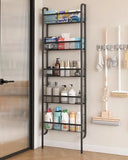 Behind-the-Door Narrow 5-Tier Bathroom Shelf – Space-Saving Slim Storage Unit