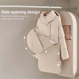 Space-saving hanging garment bag – self-compression coat cover with zipper & transparent design for dust protection