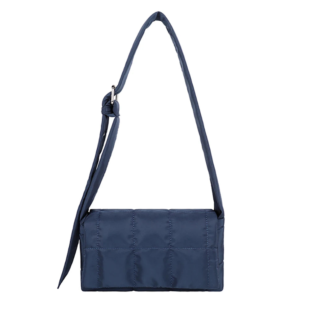 Women’s Nylon-Cotton Soft Shoulder Bag – Small Luxury Underarm Flap Handbag & Elegant Clutch Purse for Daily Use