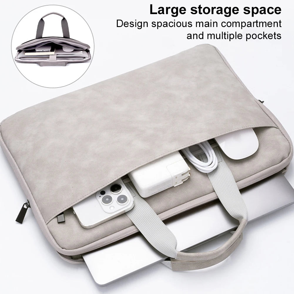 Laptop Sleeve Case with Handle – Shockproof Protective Cover with Accessory Pocket for 13″, 14″, 15″ & 16″ Laptops