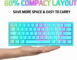 Mambasnake X Ziyou Lang T61 Wireless Gaming Keyboard and Mouse Combo – 61-Key Ergonomic Design with Rainbow LED Backlight