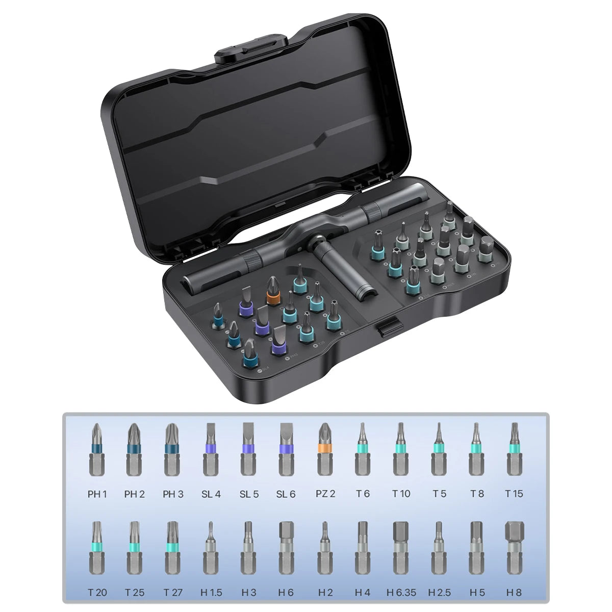 VMAN 24-in-1 Multifunction Ratchet Screwdriver Set – Magnetic Bits Mini Repair Kit 🔧