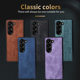Luxury PU Leather Case for Samsung Galaxy Z Fold 3/4/5/6 – Shockproof Slim Bumper Back Cover with Premium Finish