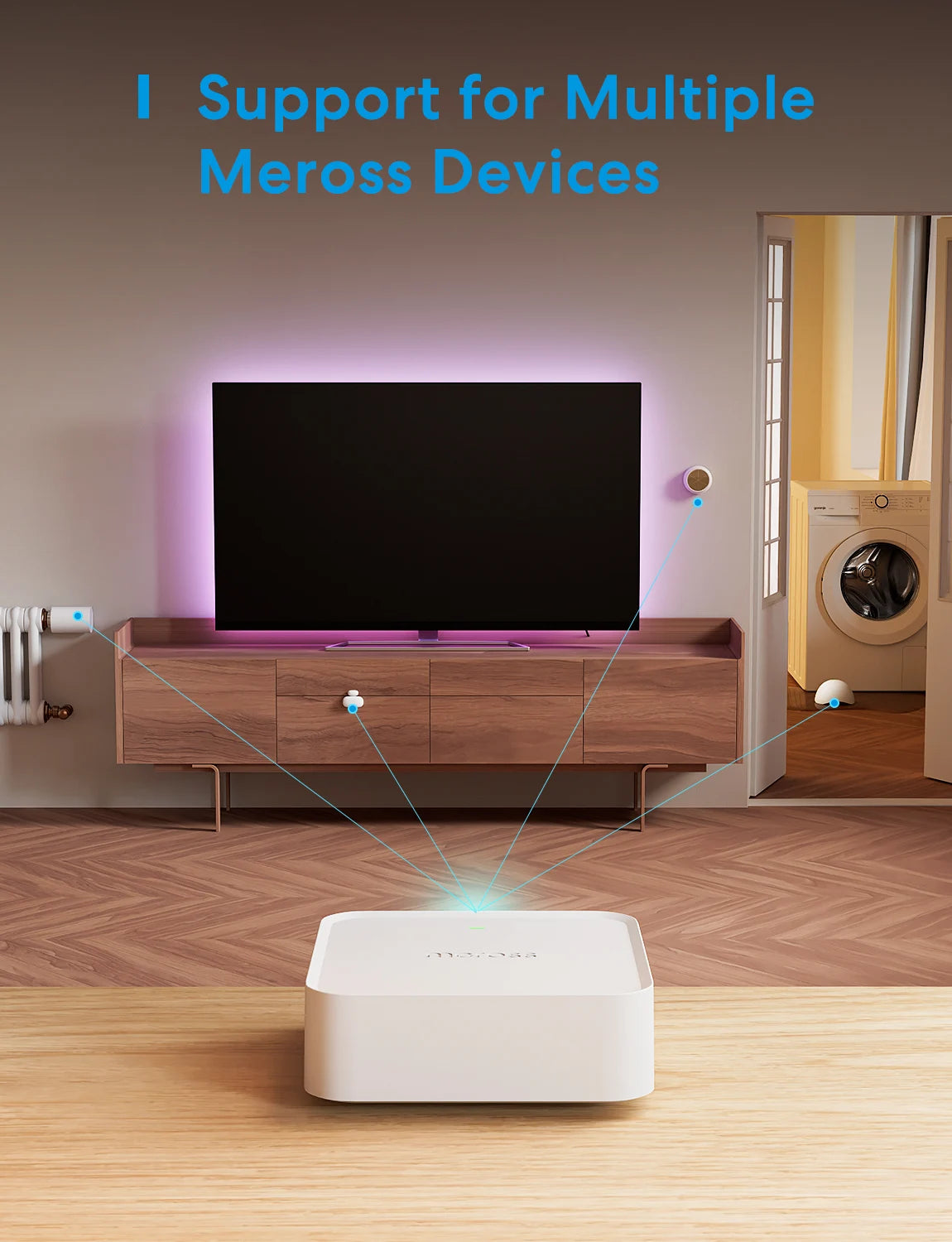 Meross MSH400 Smart WiFi Hub – Multi-Model HomeKit Smart Home Bridge with Remote Control, Alexa & Google Assistant Support