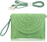 Women’s Woven Straw Envelope Clutch – Summer Beach Handbag & Casual Boho Purse for Vacations and Daily Use