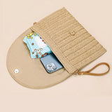 Handmade Raffia Straw Woven Crossbody & Shoulder Bag for Women – Casual Fashion Beach Handbag